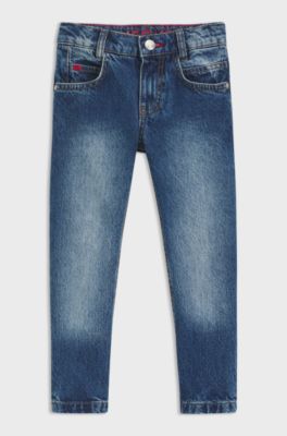 Kids' regular-fit jeans in blue denim, Blue