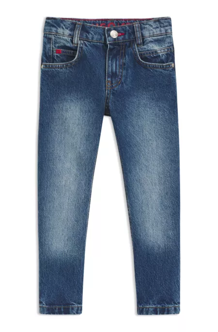 Regular-Fit Kids-Jeans aus blauem Denim