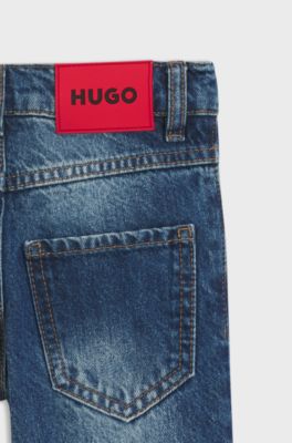 Kids' regular-fit jeans in blue denim, Blue