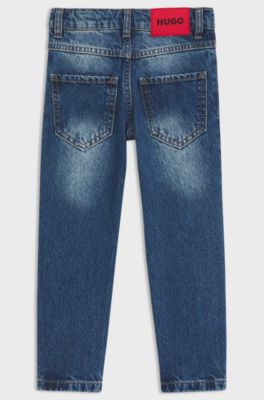 Regular-Fit Kids-Jeans aus blauem Denim, Blau