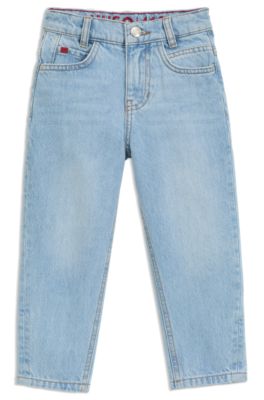 Kids' loose-fit jeans in blue denim, Light Blue