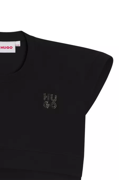 T-shirt Loose en coton avec logo clouté pour enfant