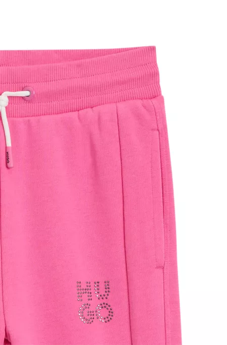 Bas de survêtement en coton mélangé avec logo clouté pour enfant