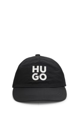 Casquette en tissu froiss&eacute; avec logo revisit&eacute; pour enfant, Noir