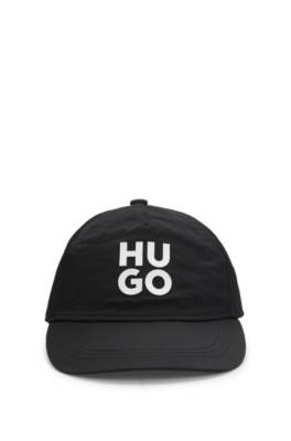 Kids' cap in crinkle fabric with stacked logo