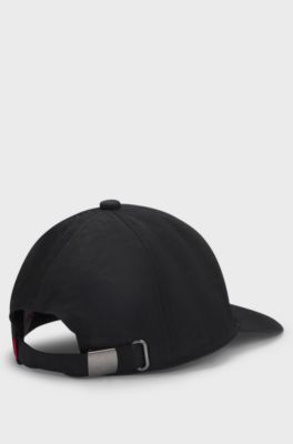 Kids' cap in crinkle fabric with stacked logo, Black