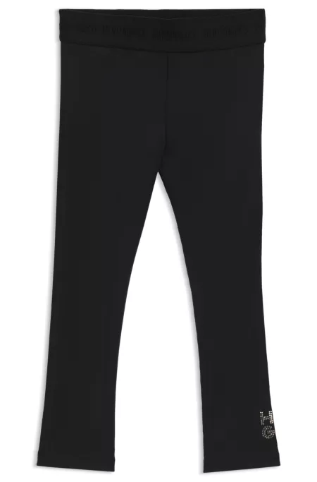 Legging en jersey stretch avec logo clouté pour enfant