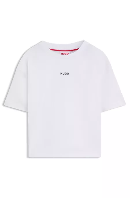Camiseta para niños en algodón con logo estampado