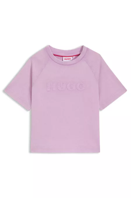 Kids-T-Shirt aus Baumwolle mit Logo auf der Brust