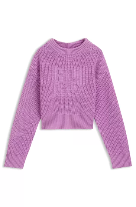 Jersey de punto para niños con logo apilado