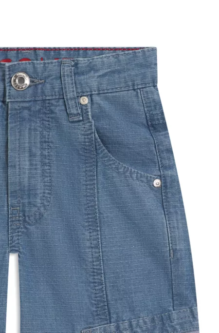 Jean cargo en coton bleu pour enfant