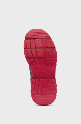 Kids-Boots aus Leder, Kunstleder und Canvas, Schwarz