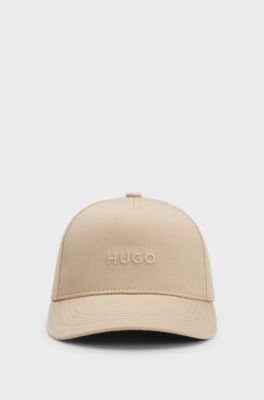 Kids' logo cap in cotton-blend twill, Beige