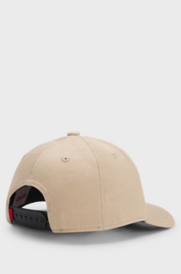 Kids' logo cap in cotton-blend twill, Beige