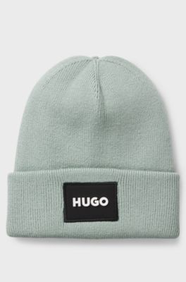Kinderbeanie met logolabel, Blauw