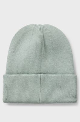 Kinderbeanie met logolabel, Blauw