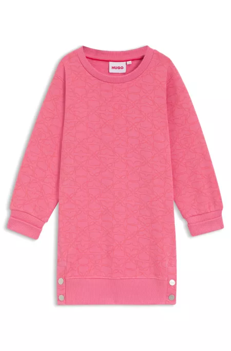 Robe pull imprimée en polaire de coton mélangé pour enfant