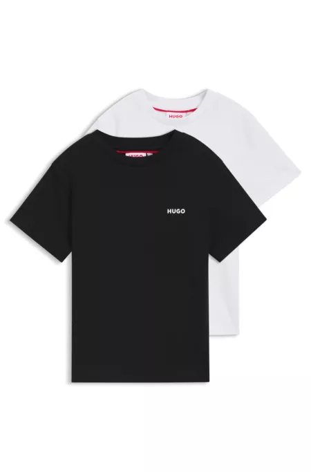 Paquete de dos camisetas para niños en punto de algodón