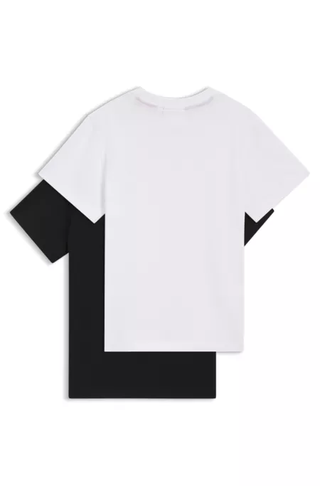 Paquete de dos camisetas para niños en punto de algodón
