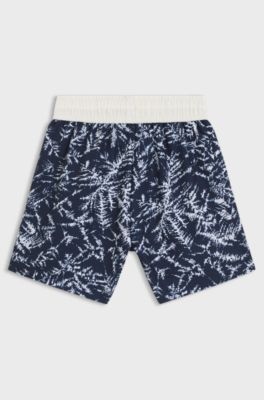 Kids' swim shorts with all-over print, Patterned