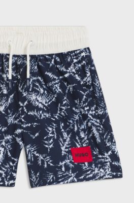 Kids' swim shorts with all-over print, Patterned