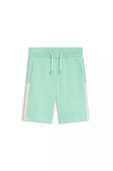 Shorts para niños en forro polar de algodón con logo