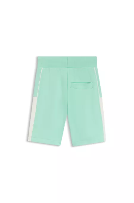 Shorts para niños en forro polar de algodón con logo