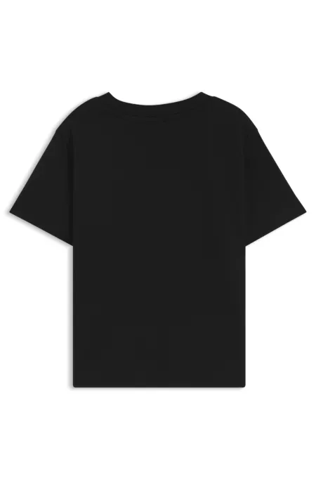 Kids T-Shirt aus Baumwolle mit erhabenem Logo-Print