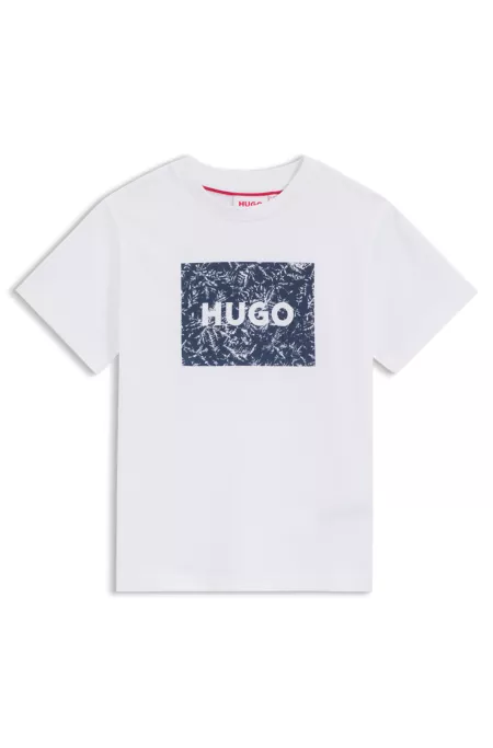 Camiseta para niños en algodón con logo de diseño estampado