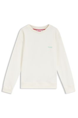 Kids' fleece sweatshirt with sports artwork, White