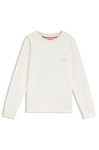 Kindersweater van fleece met sportartwork, Wit