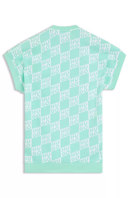 Robe sweat enfant en coton mélangé à logo imprimé