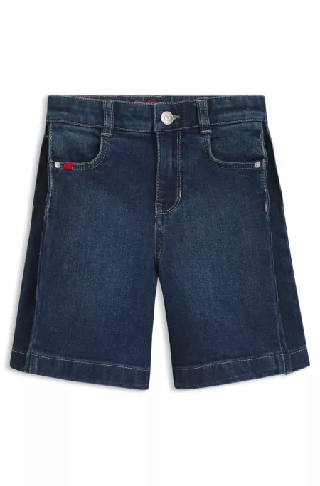 Shorts enfant en denim stretch bleu