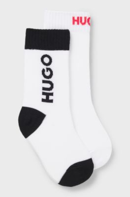 Two-pack of kids' cotton-blend socks, White