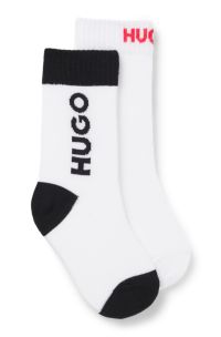 Two-pack of kids' cotton-blend socks, White