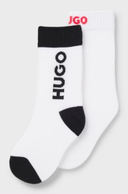 Two-pack of kids' cotton-blend socks, White