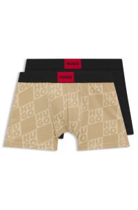 Boxershorts f&uuml;r Kinder aus Stretch-Baumwolle im Zweierpack, Schwarz