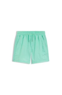 Kids' swim shorts with contrast logo print, Green