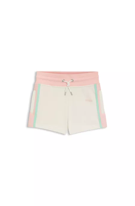 Shorts para niños de forro polar con ribetes en contraste