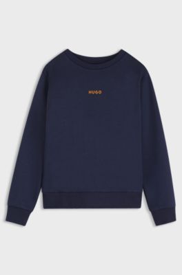 Felpa con logo per bambini, Blu scuro