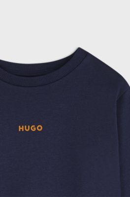 Felpa con logo per bambini, Blu scuro