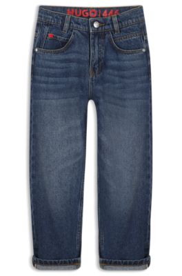 Kids' loose-fit jeans, Dark Blue