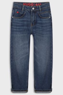 Kids' loose-fit jeans, Dark Blue