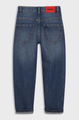 Kids' loose-fit jeans, Dark Blue