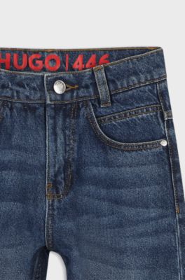 Kids' loose-fit jeans, Dark Blue