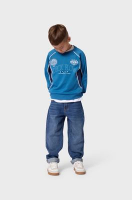 Kids' loose-fit jeans, Dark Blue