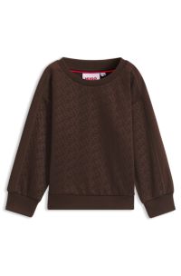Kids' monogram sweatshirt, Dark Brown