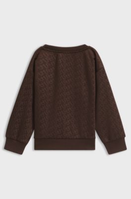 Kids' monogram sweatshirt, Dark Brown