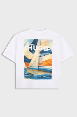 T-shirt per bambini con grafica sulla parte posteriore, Bianco