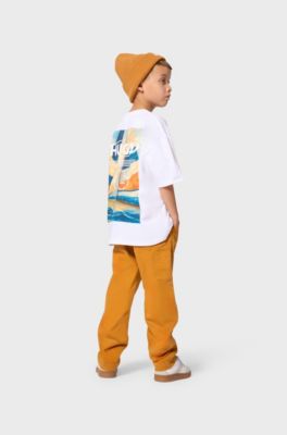 Kids' rear-graphic T-shirt, White